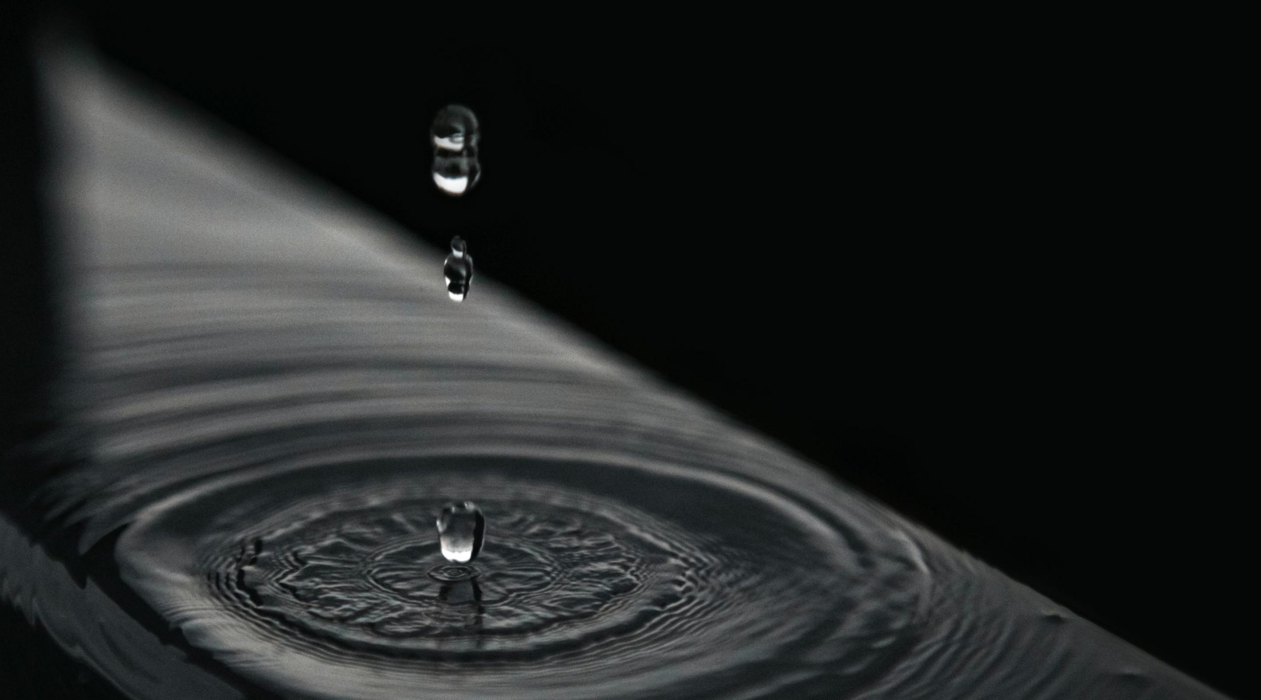 water droplet and ripple