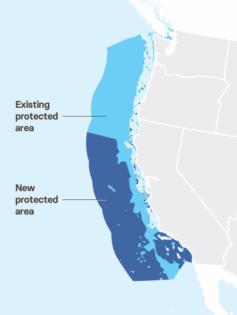 Map of protected ocean habitat